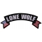 Lone Wolf Flag Rocker Patch